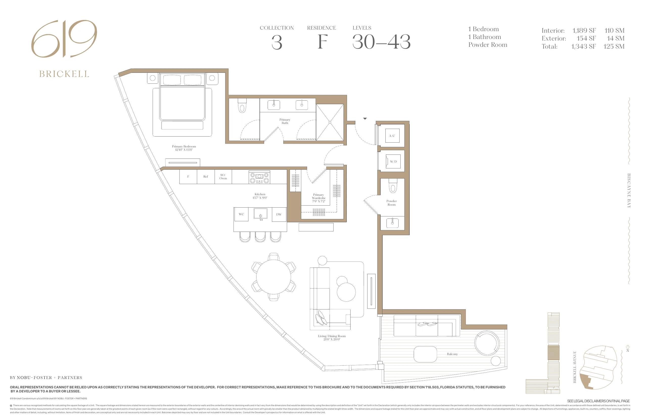 619 Brickell by Nobu · Foster + Partners — plano 1