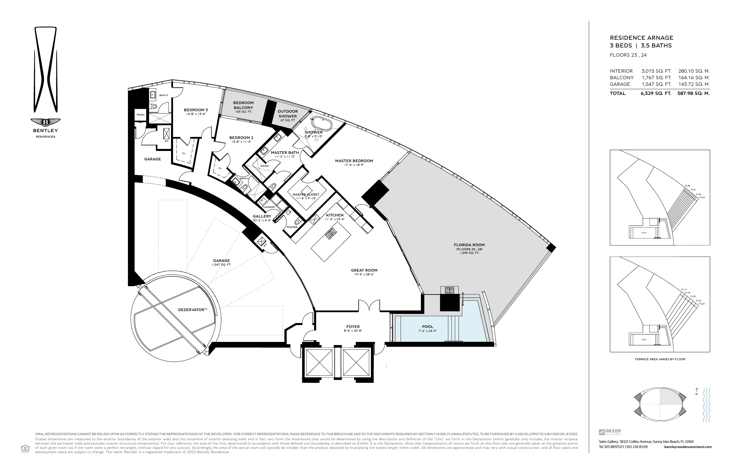 Bentley Residences — plano 3
