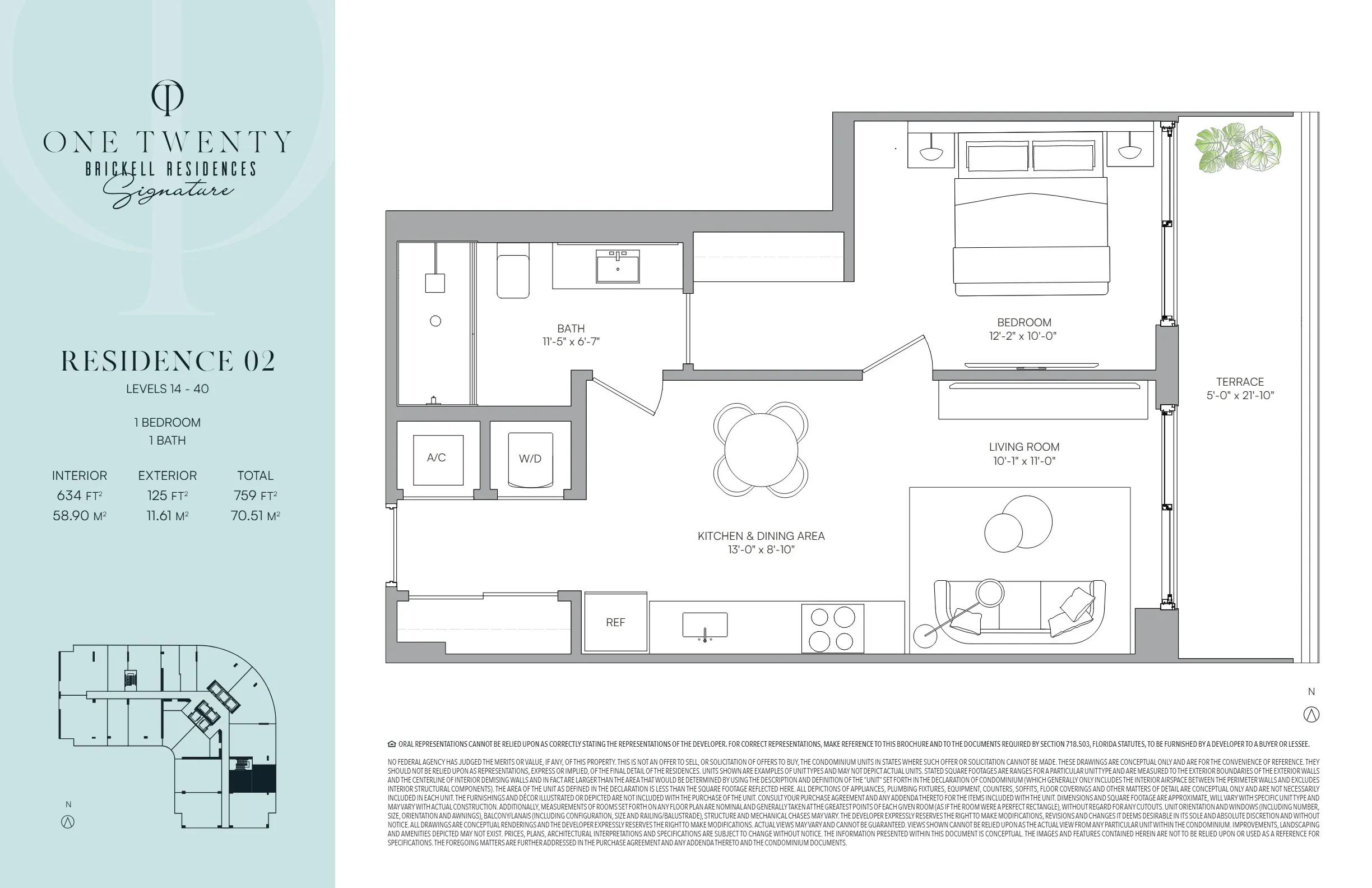 One Twenty Brickell Signature Residences — plano 2