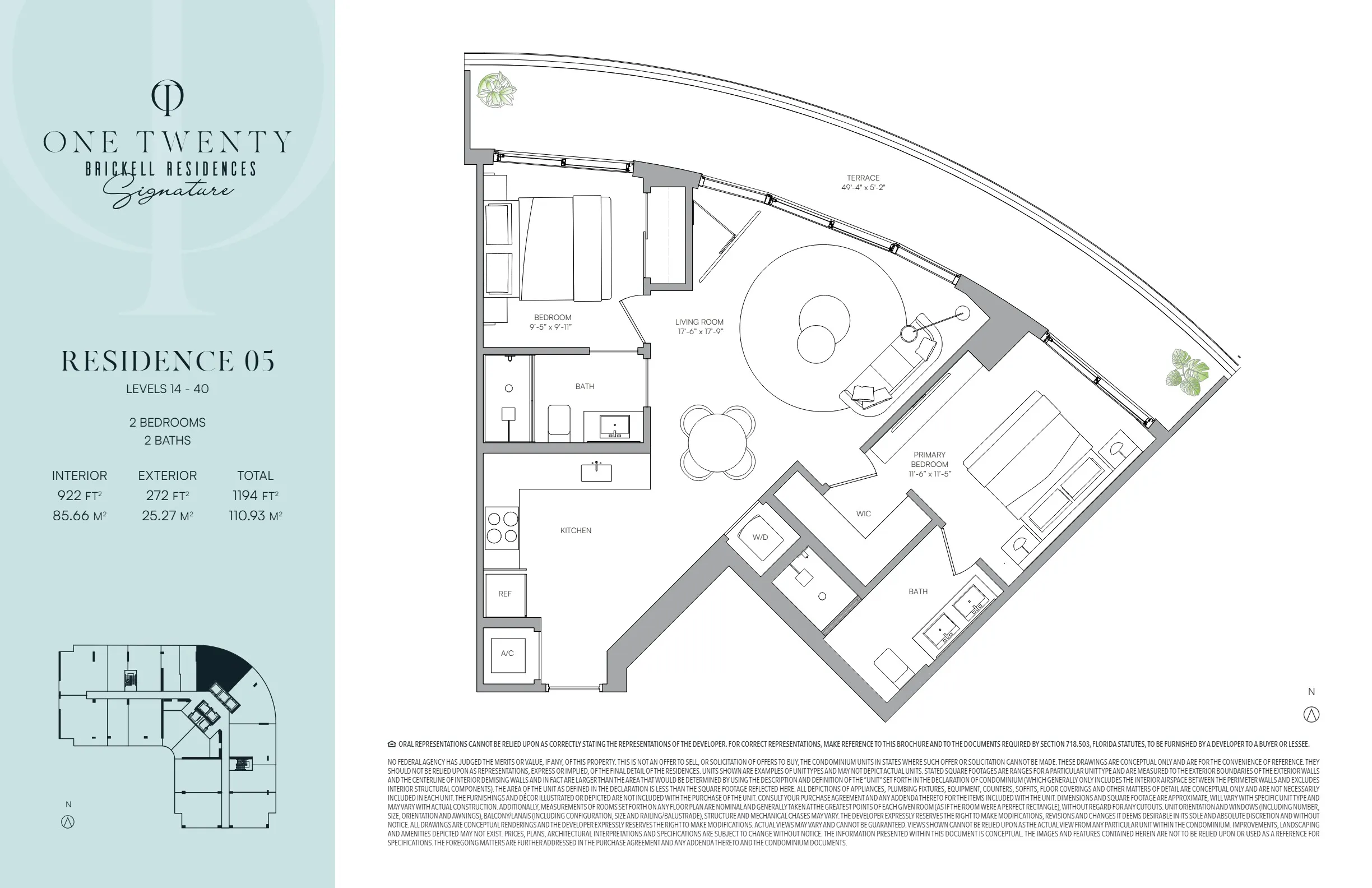 One Twenty Brickell Signature Residences — plano 5