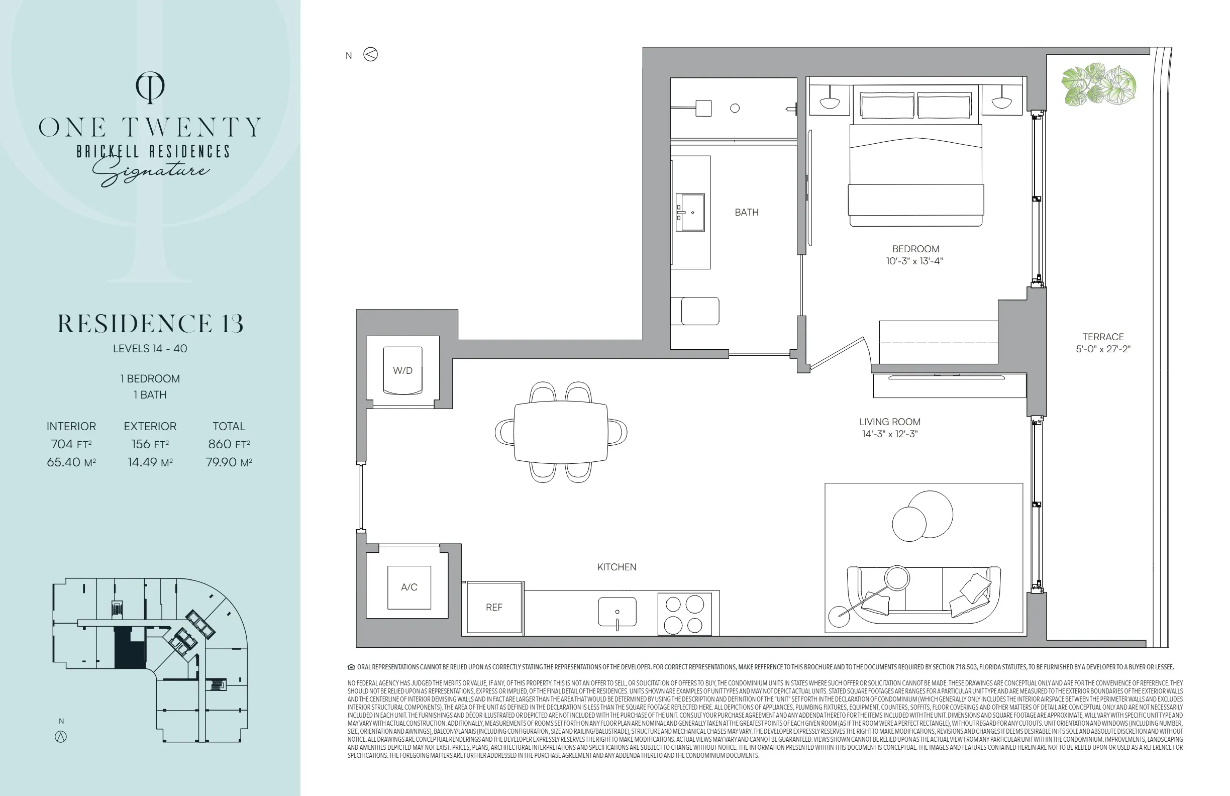 One Twenty Brickell Signature Residences — plano 13