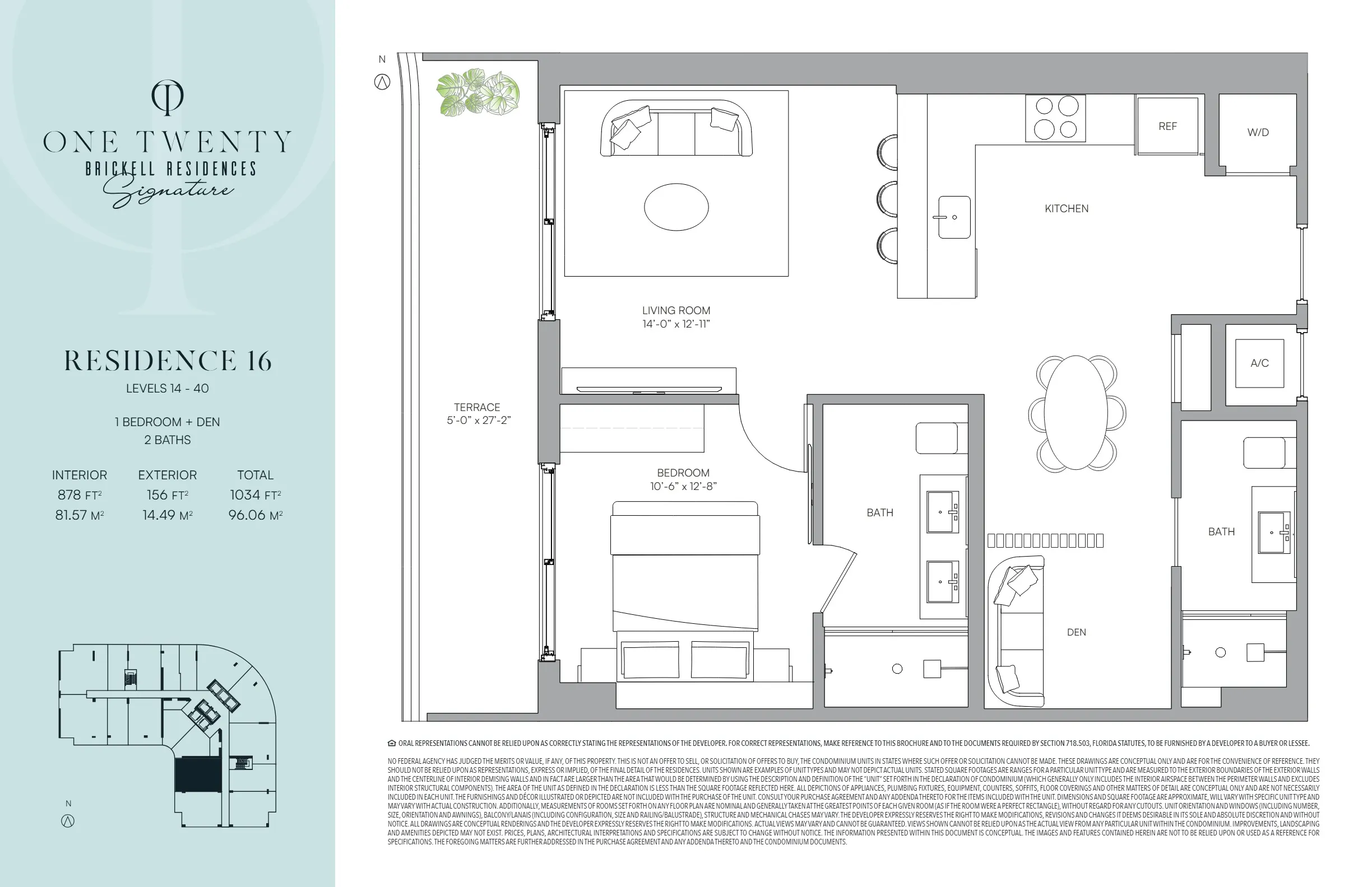 One Twenty Brickell Signature Residences — plano 16