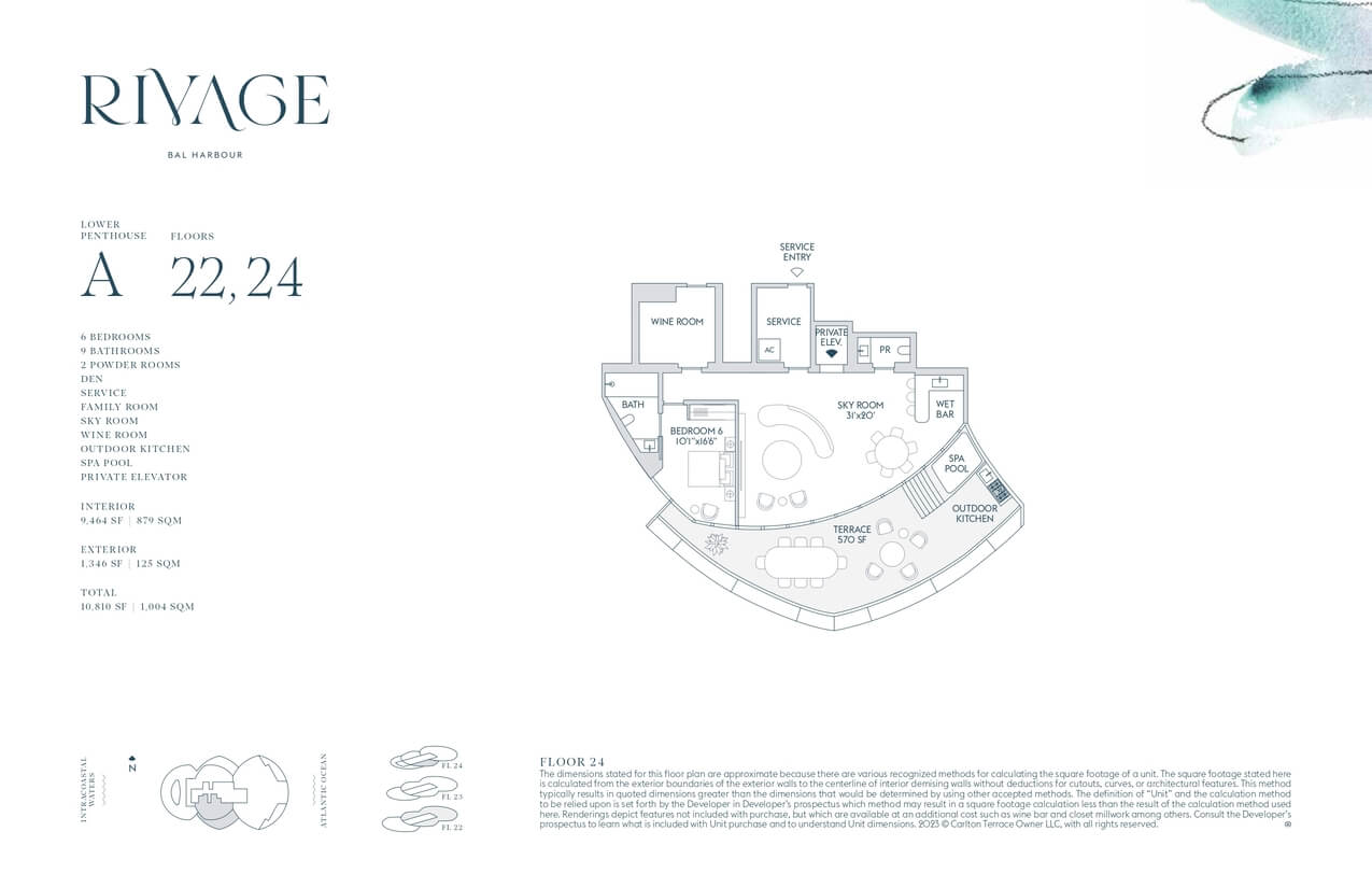 Rivage Bal Harbour — plano 16