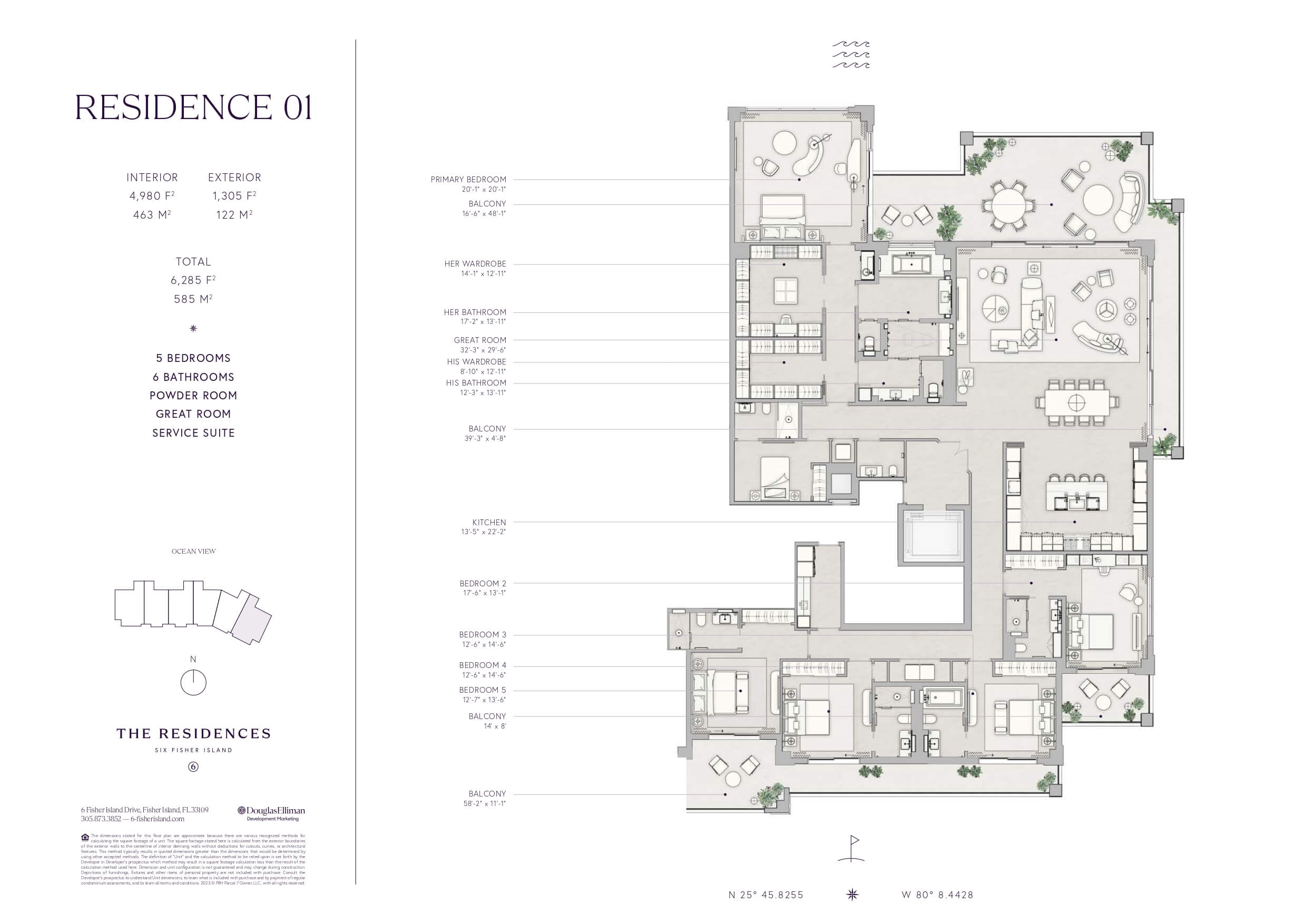 Six Fisher Island — plano 2